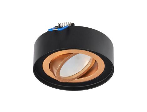 Punktowa oprawa sufitowa wpuszczana SKAND MINI 1 Black Gold IP20 okrągła biała EDO777547