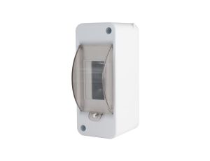 Rozdzielnica natynkowa S-2 1x2 moduły IP20 57x140x67mm drzwi transparentne dymne INCOBEX