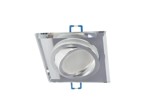 Punktowa oprawa sufitowa wpuszczana CRYSTAL R Silver IP20 kwadratowa szkło srebrna EDO777404