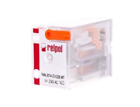 Przekaźnik przemysłowy 4P 6A 230V AC AgNi R4N-2014-23-5230-WT 860413