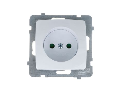 KARO Gniazdo pojedyncze b/u z przesłonami biały GP-1SP/m/00