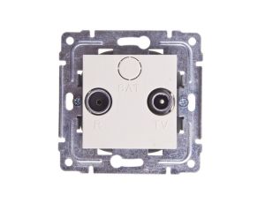 DANTE Gniazdo antenowe RTV przelotowe 8dB krem 450374