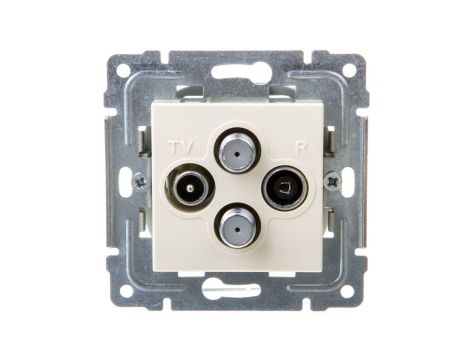 DANTE Gniazdo antenowe podwójne RTV/SAT/SAT krem 450378