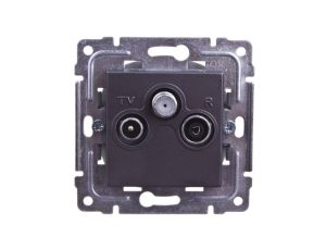 DANTE Gniazdo antenowe RTV/SAT przelotowe grafit 456077