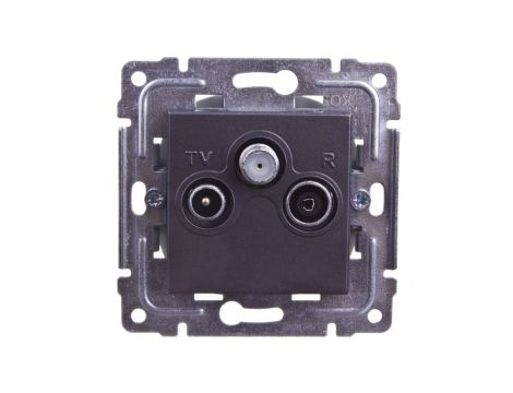 DANTE Gniazdo antenowe RTV/SAT przelotowe grafit 456077