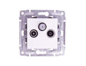 DANTE Gniazdo antenowe RTV/SAT przelotowe białe 450477