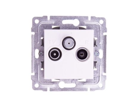 DANTE Gniazdo antenowe RTV/SAT przelotowe białe 450477