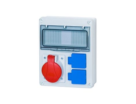 Rozdzielnica budowlana SYCYLIA 1x5P 16A 2x2P+Z 8 modułów ITALINE ITA00117 ELIT50527