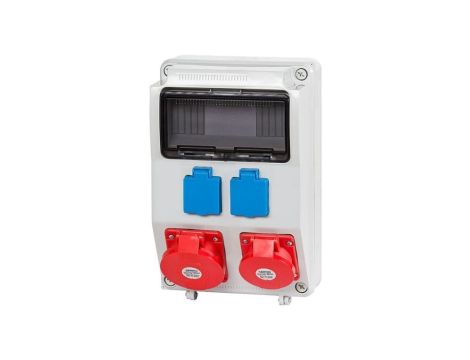 Rozdzielnica budowlana MEDIOLAN 1x5P 16A 1x5P 32A 2x2P+Z 9 modułów ITALINE ITA00122 ELIT50532