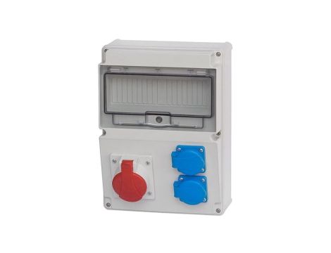 Rozdzielnica budowlana MEDIOLAN 1x5P 32A 2x2P+Z 11 modułów ITALINE ITA00127 ELIT50537