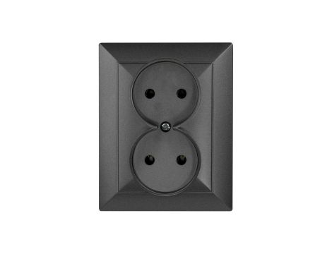 OPAL Gniazdo podwójne b/u grafit GPt-5 Op