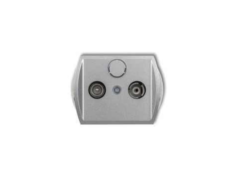 TREND Gniazdo antenowe RTV przelotowe 15dB srebrny metalik 7G15P