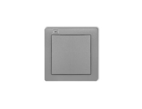 DECO Nadajnik 1-klawiszowy 2-kanałowy z czujnikiem temperatury do systemu Exta Life srebrny metalik 7DEL-1