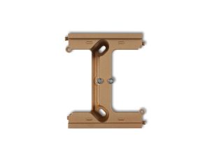 DECO Moduł rozszerzający puszkę natynkową pojedynczą, składaną do ramek wielokrotnych DECO złoty metalik 8DPU-2