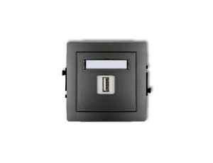 DECO Ładowarka USB pojedynczej, 5V, 1A grafitowy 11DCUSB-1