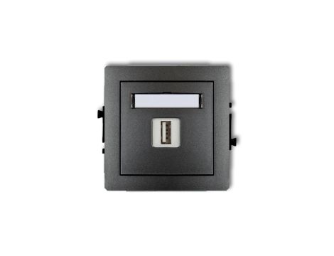 DECO Ładowarka USB pojedynczej, 5V, 1A grafitowy 11DCUSB-1