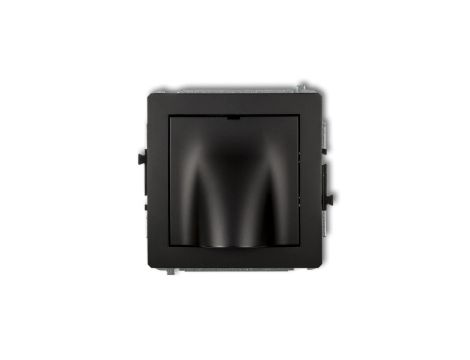 DECO Mechanizm wypustu kablowego czarny mat 12DWPK