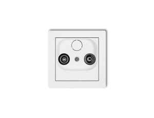 DECO Gniazdo antenowe RTV końcowe 2dB biały DG2K