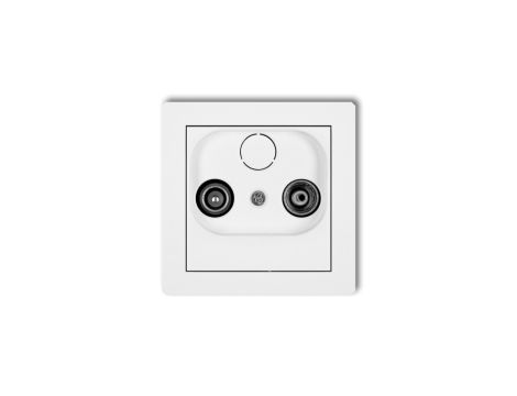 DECO Gniazdo antenowe RTV końcowe 2dB biały DG2K