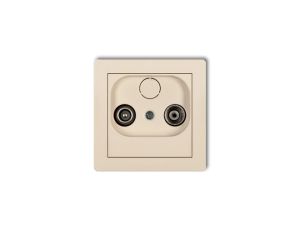 DECO Gniazdo antenowe RTV przelotowe 12dB beżowy 1DG12P