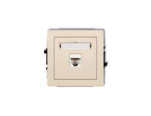 DECO Gniazda komputerowe pojedyncze 1xRJ45, kat. 5e, 8-stykowy beżowy 1DGK-1