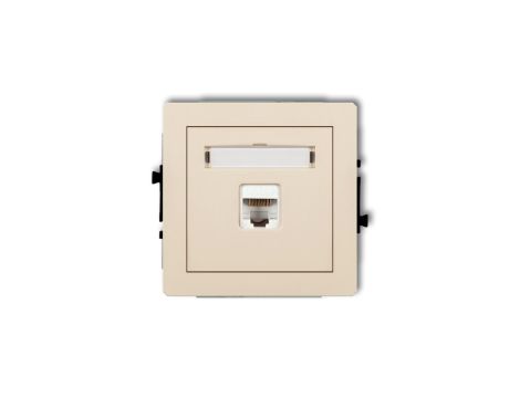DECO Gniazda komputerowe pojedyncze 1xRJ45, kat. 5e, 8-stykowy beżowy 1DGK-1