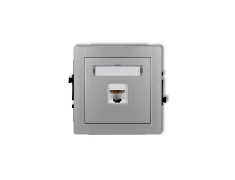 DECO Gniazda komputerowe pojedyncze 1xRJ45, kat. 5e, 8-stykowy srebrny metalik 7DGK-1