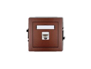 DECO Gniazda komputerowe pojedyncze 1xRJ45, kat. 5e, 8-stykowy brązowy metalik 9DGK-1