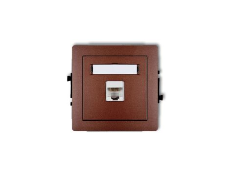 DECO Gniazda komputerowe pojedyncze 1xRJ45, kat. 5e, 8-stykowy brązowy metalik 9DGK-1