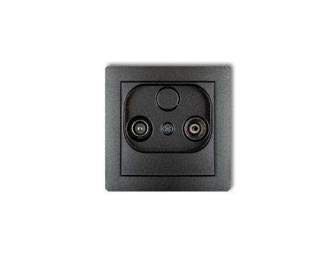 DECO Gniazdo antenowe RTV końcowe 2dB grafitowy 11DG2K