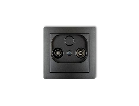 DECO Gniazdo antenowe RTV przelotowe 15dB grafitowy 11DG15P