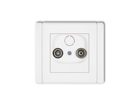 FLEXI Gniazdo antenowe RTV końcowe w szeregu gniazd przelotowych 6dB biały FG6K