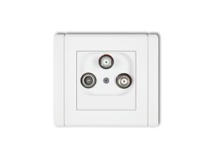 FLEXI Gniazdo antenowe 2 wyjścia SAT + TV biały FGSN