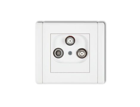 FLEXI Gniazdo antenowe 2 wyjścia SAT + TV biały FGSN