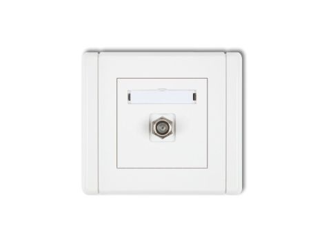 FLEXI Gniazdo antenowe pojedyncze typu F (SAT) niklowane biały FGF-1