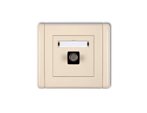 FLEXI Gniazdo antenowe pojedyncze TV beżowy 1FGTV-1