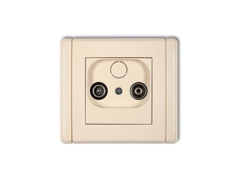 FLEXI Gniazdo antenowe RTV końcowe w szeregu gniazd przelotowych 6dB beżowy 1FG6K