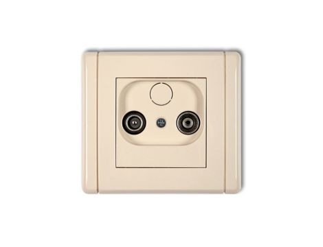 FLEXI Gniazdo antenowe RTV przelotowe 12dB beżowy 1FG12P