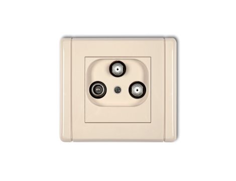 FLEXI Gniazdo antenowe 2 wyjścia SAT + TV beżowy 1FGSN