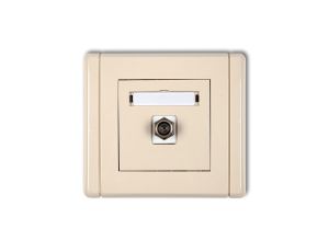 FLEXI Gniazdo antenowe pojedyncze typu F (SAT) niklowane beżowy 1FGF-1