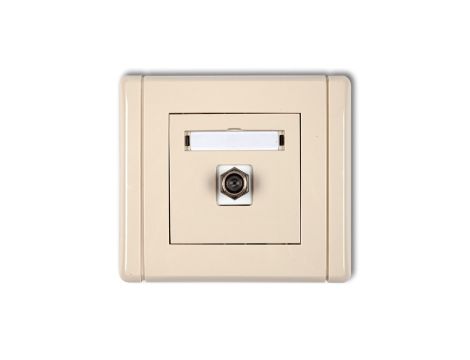 FLEXI Gniazdo antenowe pojedyncze typu F (SAT) niklowane beżowy 1FGF-1