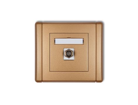 FLEXI Gniazdo antenowe pojedyncze typu F (SAT) niklowane złoty metalik 8FGF-1