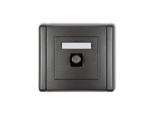 FLEXI Gniazdo antenowe pojedyncze TV grafitowy 11FGTV-1