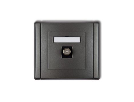 FLEXI Gniazdo antenowe pojedyncze TV grafitowy 11FGTV-1