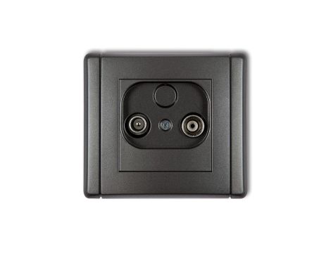 FLEXI Gniazdo antenowe RTV końcowe w szeregu gniazd przelotowych 6dB grafitowy 11FG6K