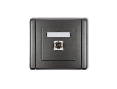 FLEXI Gniazdo antenowe pojedyncze typu F (SAT) niklowane grafitowy 11FGF-1