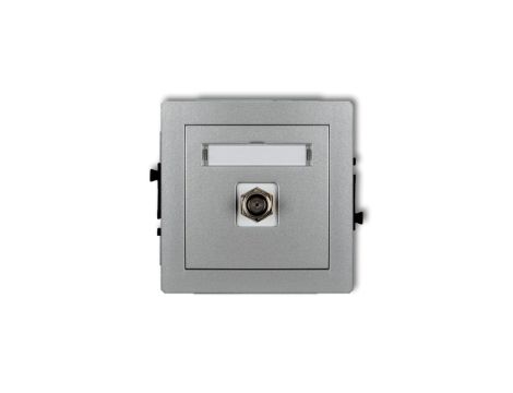 DECO Gniazdo antenowe pojedyncze typu F (SAT) pozłacany srebrny metalik 7DGF-1.1