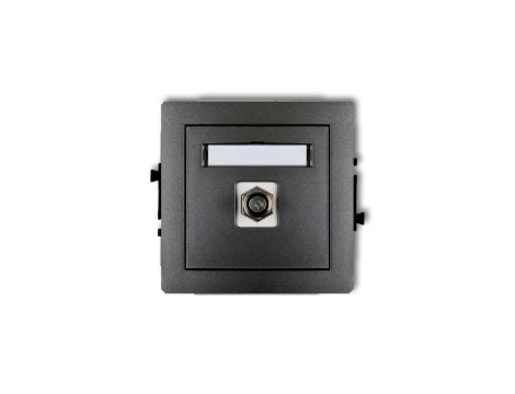 DECO Gniazdo antenowe pojedyncze typu F (SAT) pozłacany grafitowy 11DGF-1.1