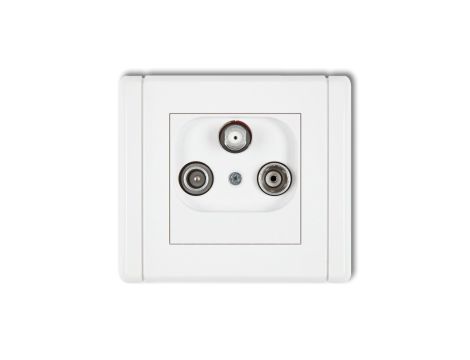 FLEXI Gniazdo antenowe RTV-SAT końcowe 1,5dB biały FGS