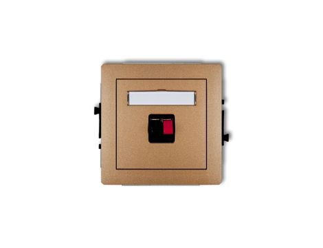 DECO Gniazdo głośnikowe pojedyncze złoty metalik 8DGG-1